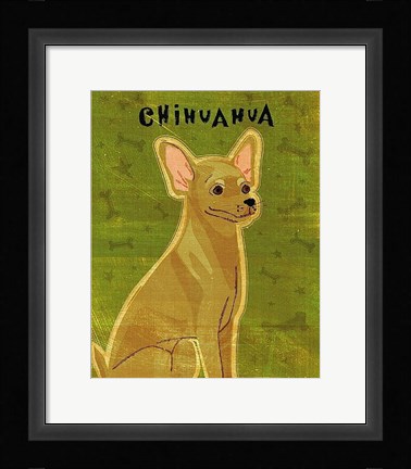 Framed Chihuahua (tan) Print