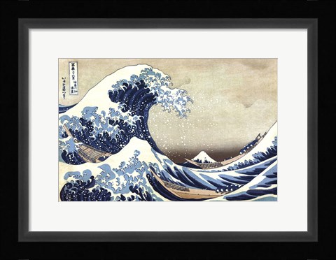 Framed Great Wave at Kanagawa Print
