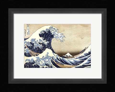 Framed Great Wave at Kanagawa Print