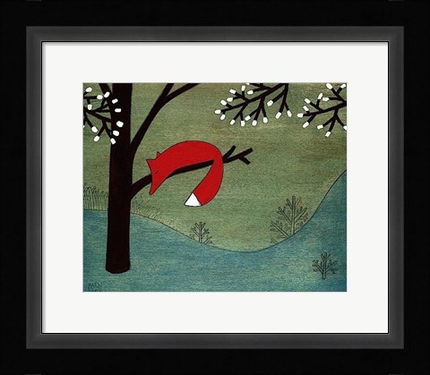 Framed Fox on Sunday Print