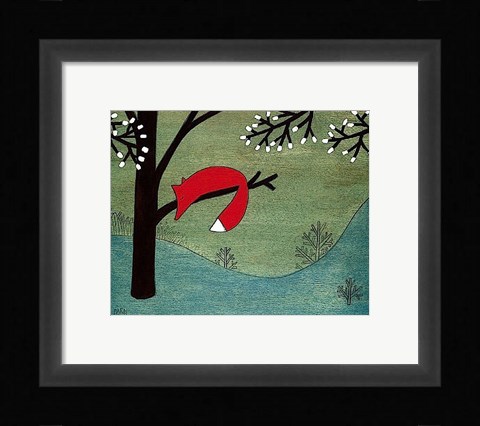 Framed Fox on Sunday Print