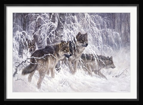 Framed Edge of Winter (detail) Print