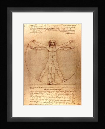 Framed Vitruvian Man Print