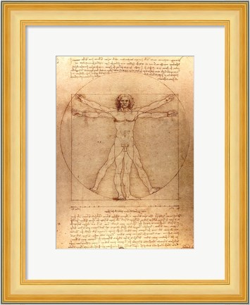 Framed Vitruvian Man Print