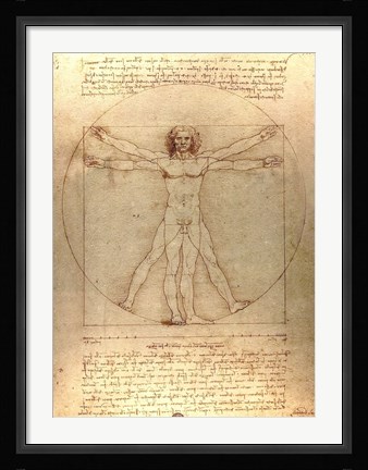 Framed Vitruvian Man Print