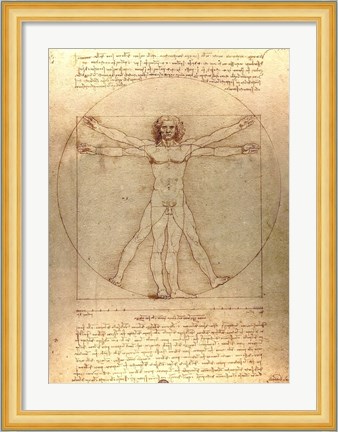 Framed Vitruvian Man Print
