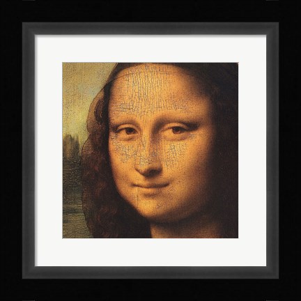 Framed Mona Lisa (detail) Print