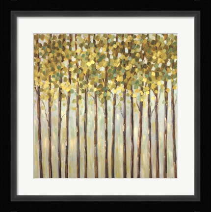 Framed Different Shades of Green Print