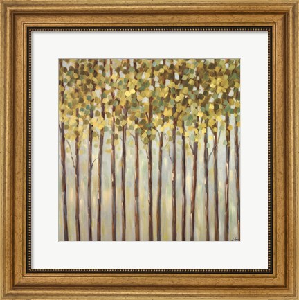 Framed Different Shades of Green Print
