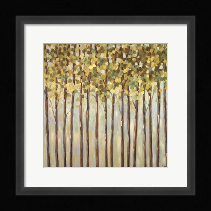 Framed Different Shades of Green Print