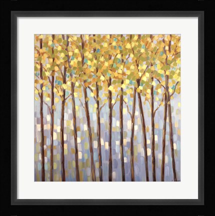 Framed Glistening Tree Tops Print