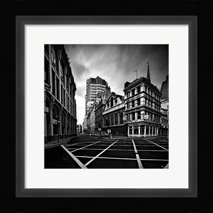 Framed London City Lines Print