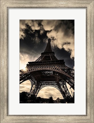 Framed Eiffel Tower (vertical) Print