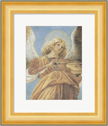 Framed Angel with Violin Print