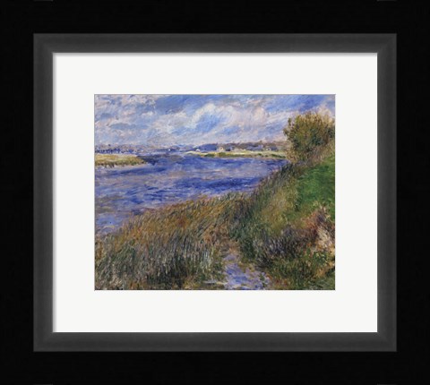 Framed La Seine a Champrosay - Banks of the Seine River at Champrosay, 1876 Print