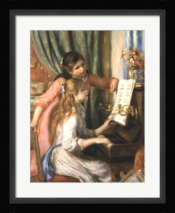 Framed Two Young Girls at the Piano Print