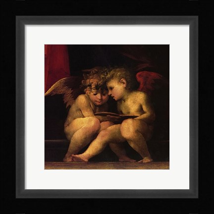 Framed Madonna Enthroned with 4 Saints, 1518 (detail) Print