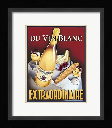 Framed Du Vin Blanc Extraordinaire Print