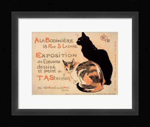 Framed la Bodiniere/Exposition Steinlen Print