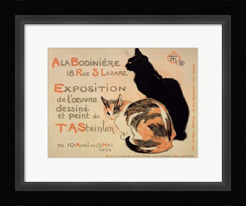 Framed la Bodiniere/Exposition Steinlen Print