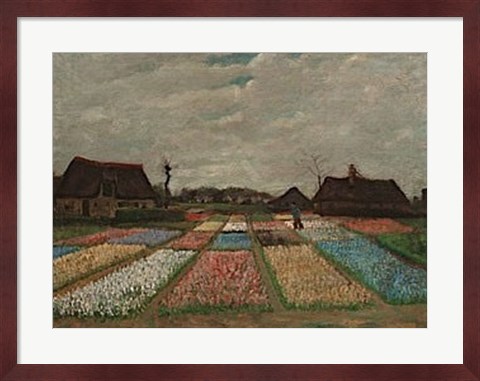 Framed Flower Beds in Holland, c. 1883 Print