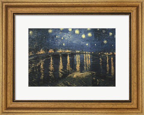 Framed Starry Night Over the Rhone Print