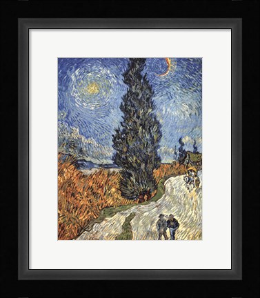 Framed Country Road in Provence by Night, c. 1890 Print