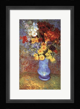 Framed Vase With Anemone Print