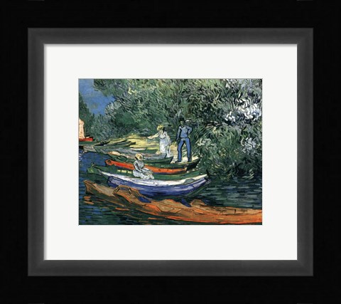 Framed Bank of the Oise at Auvers, 1890 Print