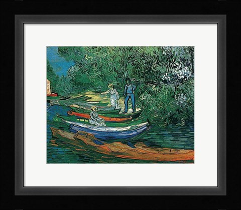 Framed Bank of the Oise at Auvers, 1890 Print