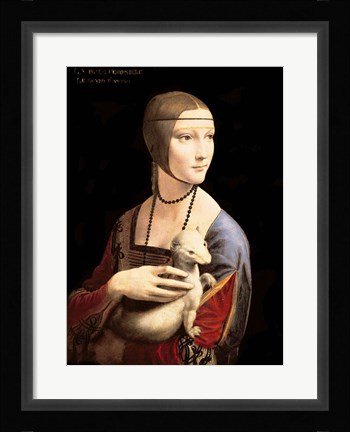 Framed Lady with the Ermine Print