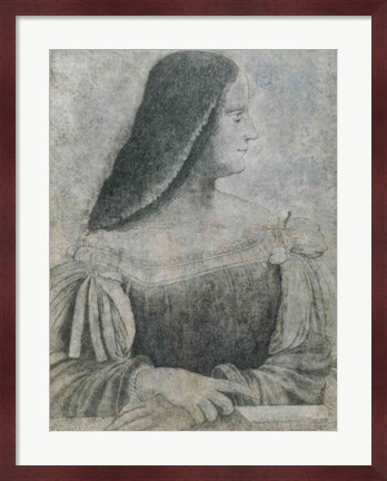 Framed Portrait of Isabella d&#39;Este Print