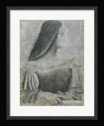 Framed Portrait of Isabella d'Este Print