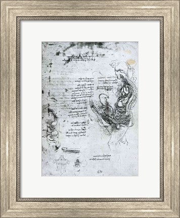 Framed Coition of Hemisected Man and Woman Print