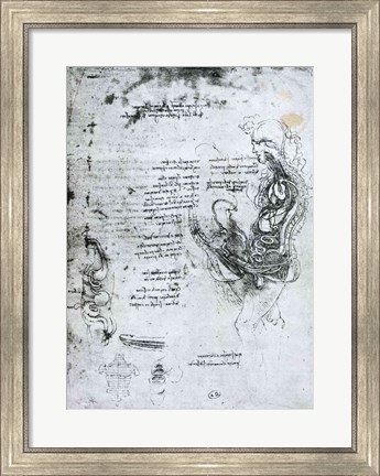 Framed Coition of Hemisected Man and Woman Print