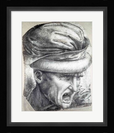 Framed Head of a Warrior Print