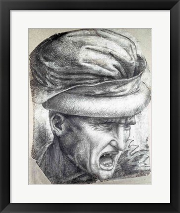 Framed Head of a Warrior Print