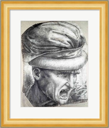 Framed Head of a Warrior Print