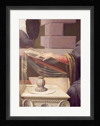 Framed Detail of the Virgin Mary, from the Annunciation Print