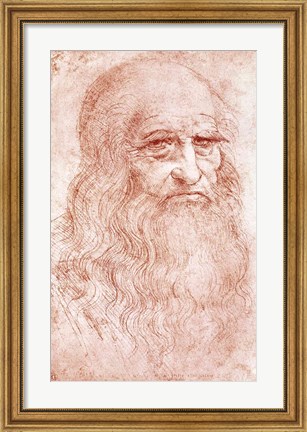 Framed Portrait of a Bearded Man Print