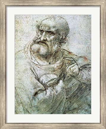 Framed Study for an Apostle from The Last Supper, c.1495 Print