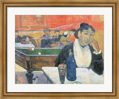 Framed Cafe at Arles, 1888 Print