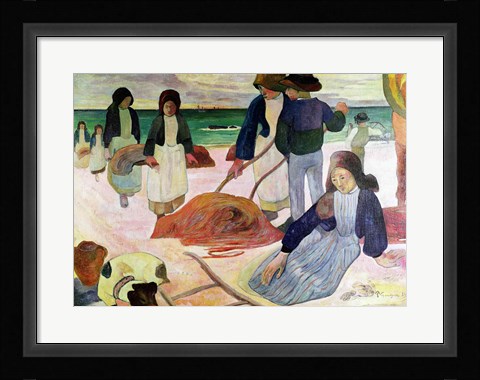 Framed Seaweed Gatherers, 1889 Print