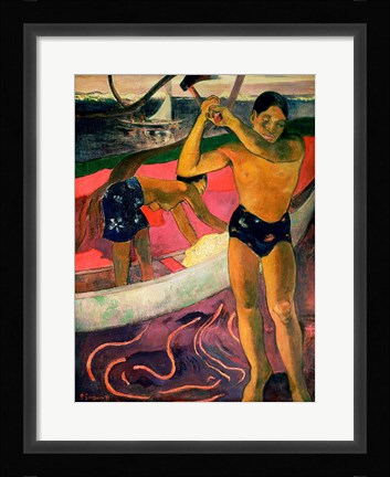 Framed Man with an Axe, 1891 Print