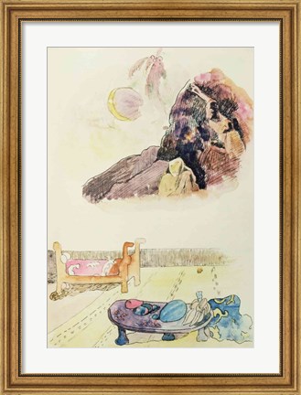 Framed Page from &#39;Noa Noa&#39;, 1893-94 Print