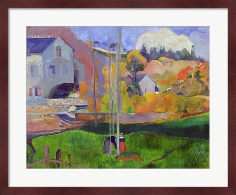 Framed Brittany Landscape: the David Mill, 1894 Print