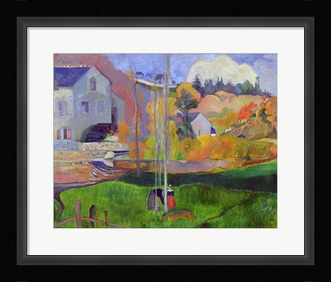 Framed Brittany Landscape: the David Mill, 1894 Print