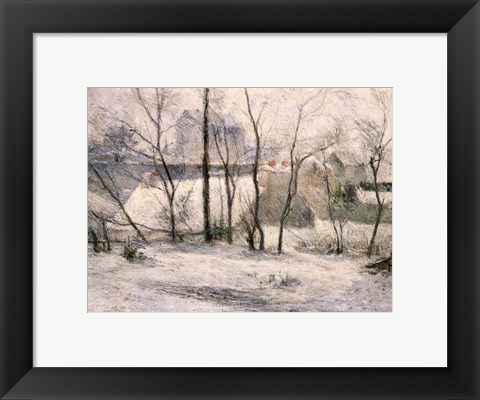 Framed Winter Landscape, 1879 Print