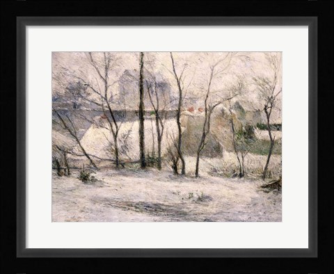 Framed Winter Landscape, 1879 Print