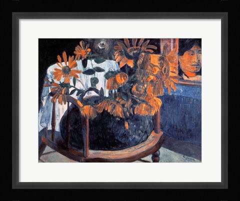 Framed Sunflowers, 1901 Print